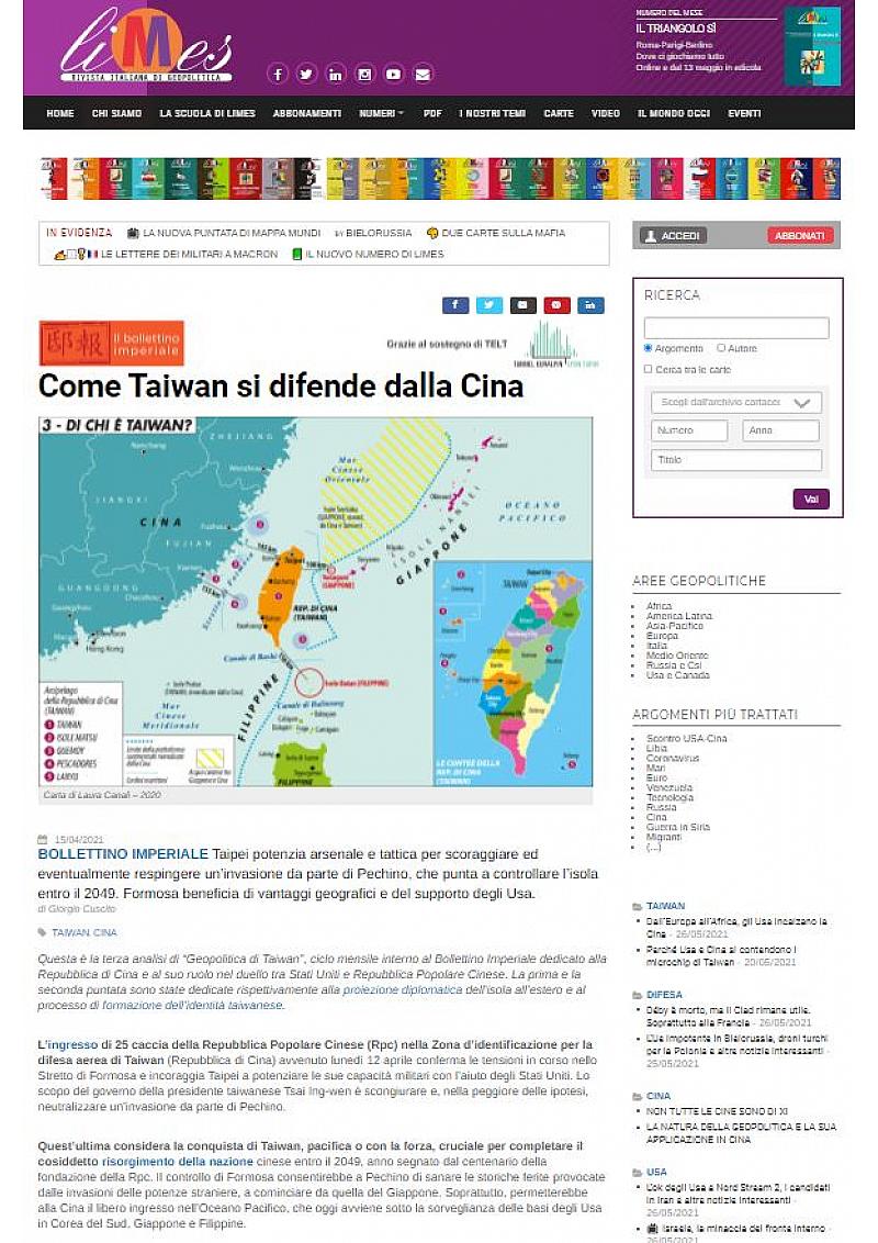 Come Taiwan si difende dalla Cina