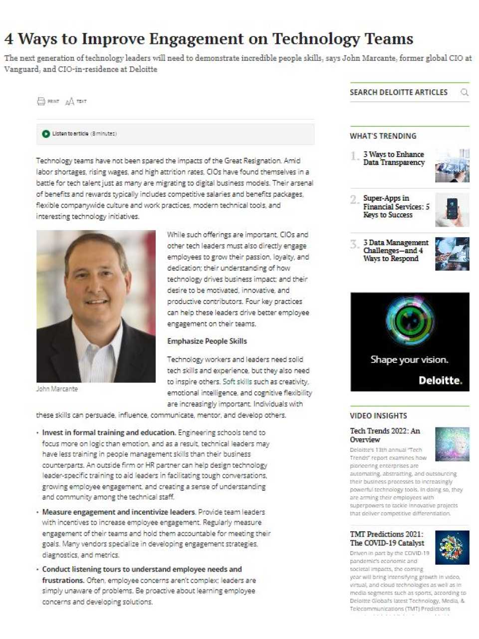 4 ways to improve engagement on technology teams