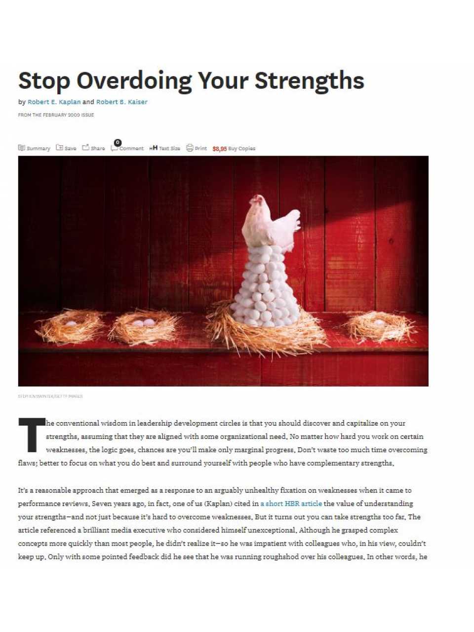 Stop overdoing your strengths