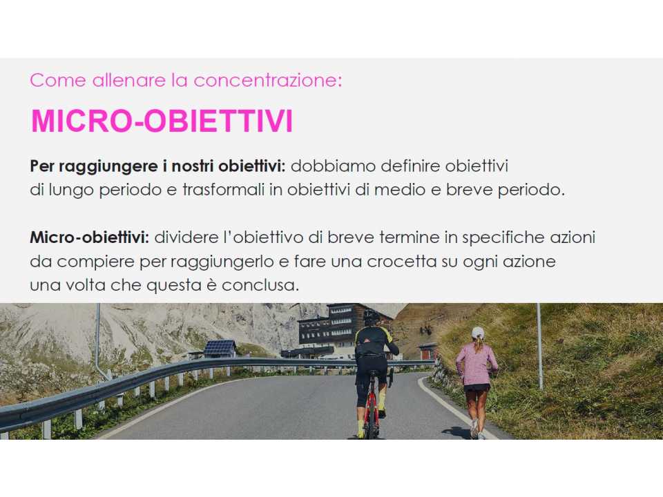 Come allenare la concentrazione: micro obiettivi