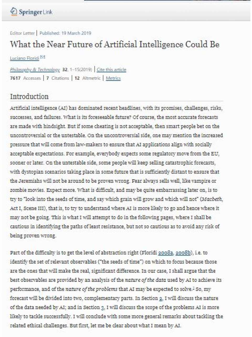 What the Near Future of Artificial Intelligence Could Be