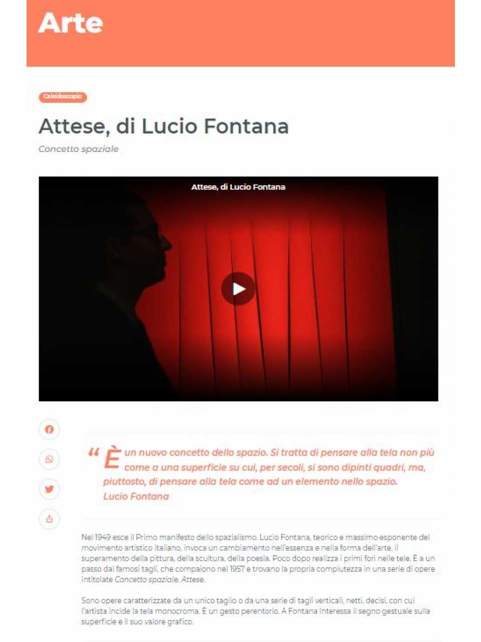 TEHA LIVEVIA WEB
Art & Management: Lucio Fontana, innovation between present and future