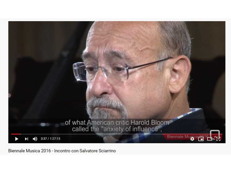 Biennale Musica 2016 - Incontro con Salvatore Sciarrino