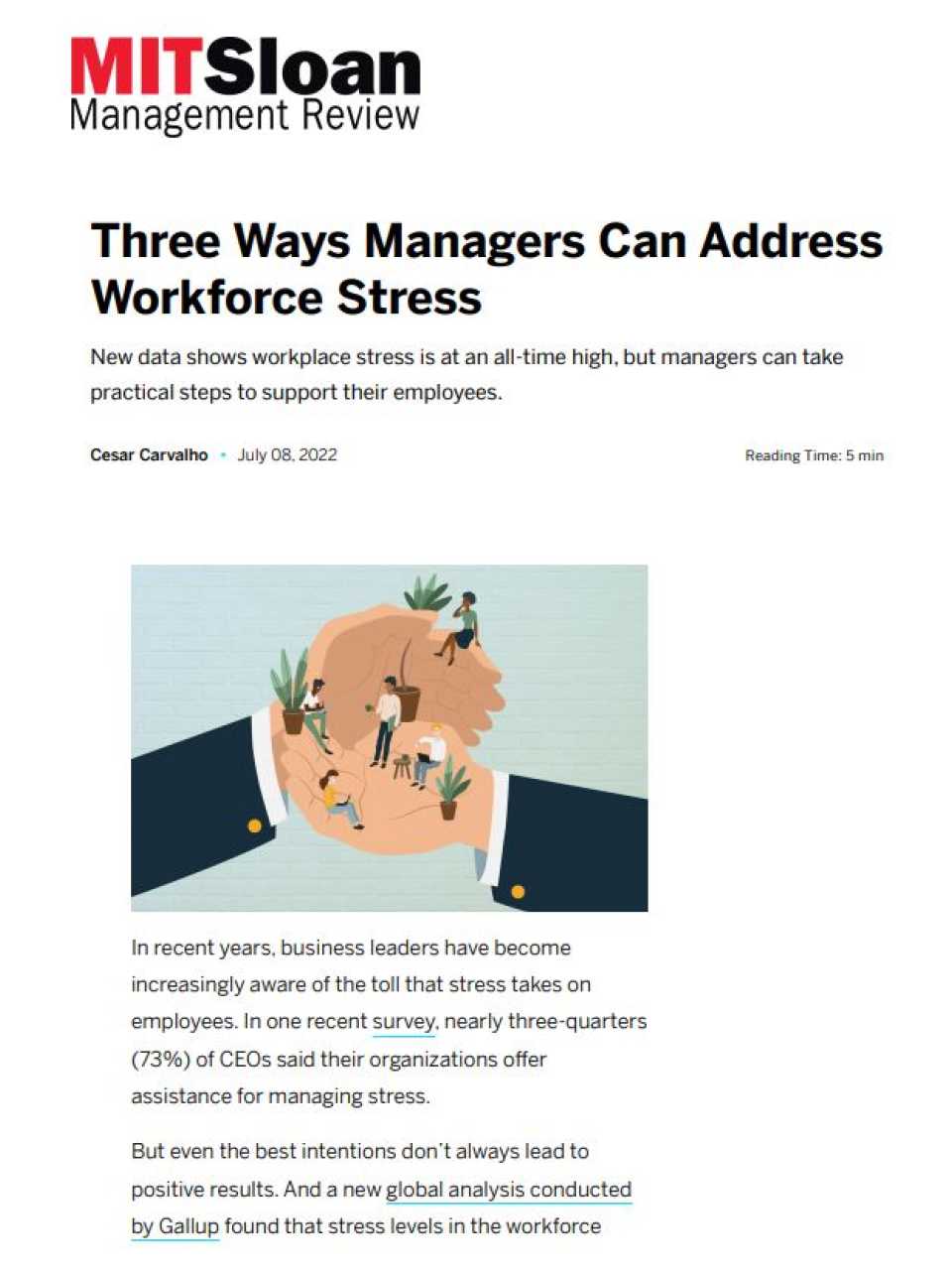Three ways managers can address workforce stress