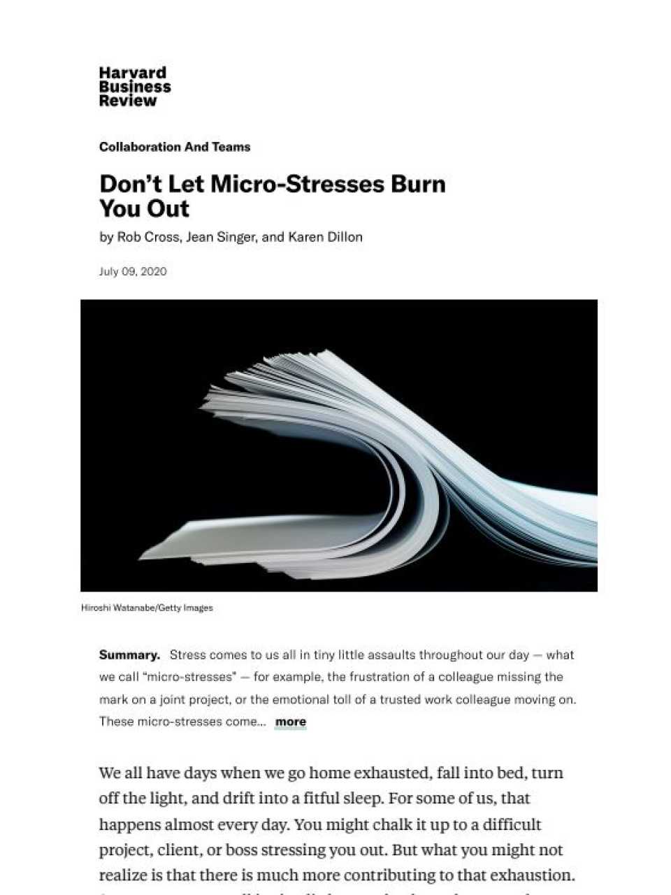 Don’t let micro-stresses burn you out