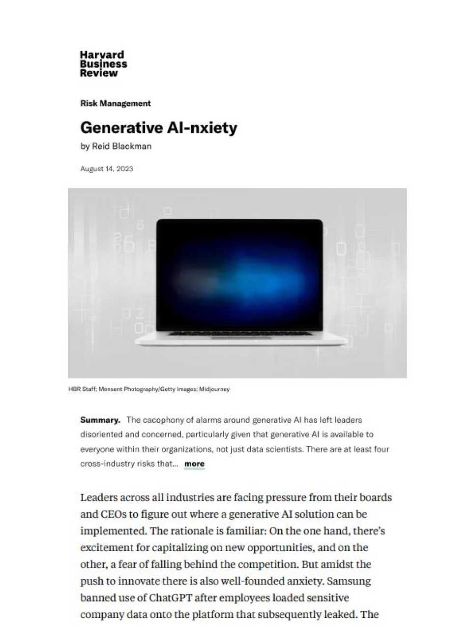 Generative AI-nxiety