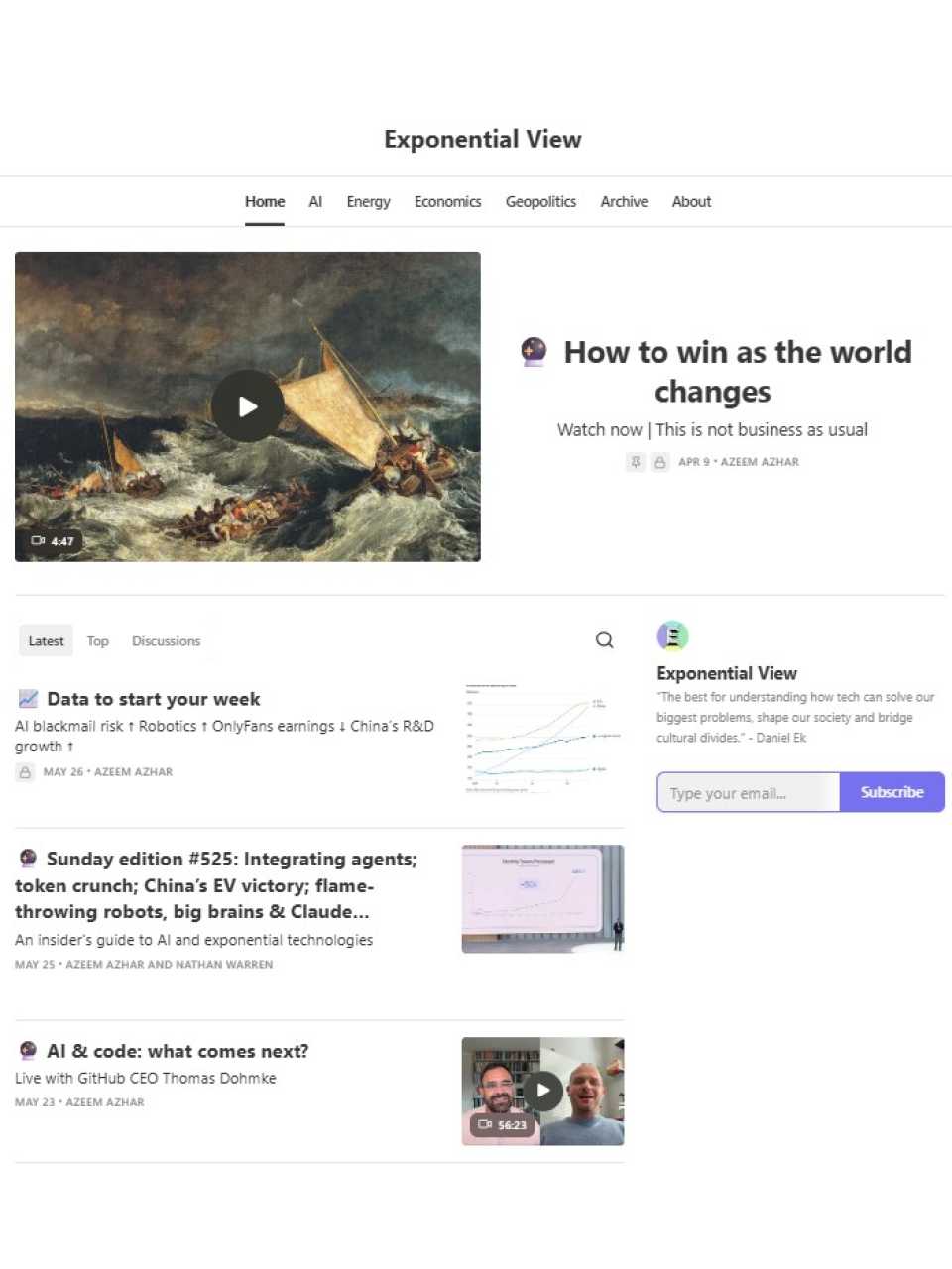 Exponential view