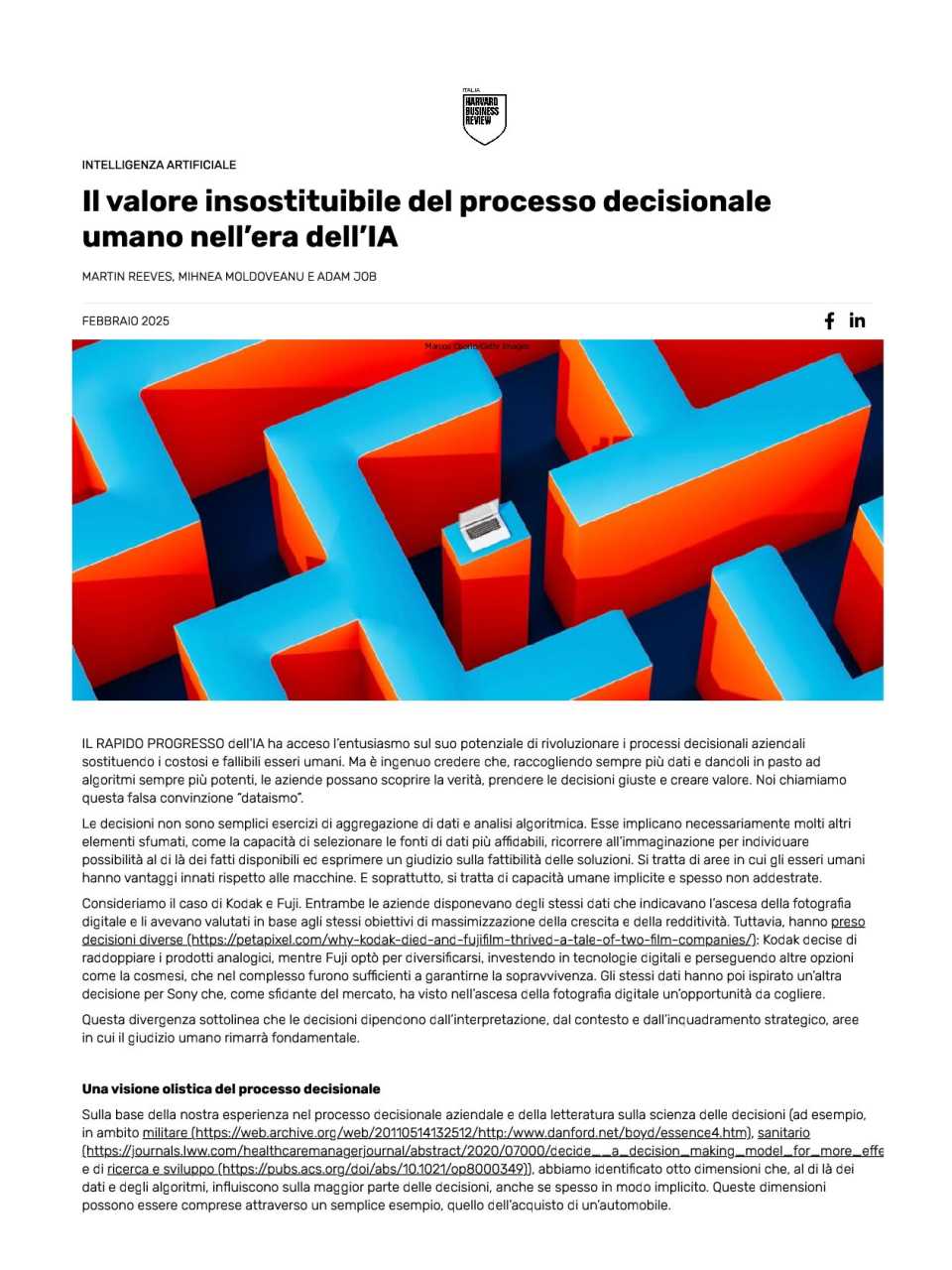 Il valore insostituibile del processo decisionale umano nell’era dell’IA