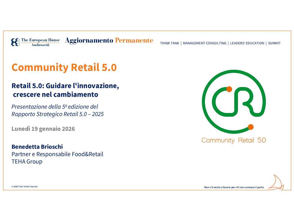 Presentazione della 5a edizione del Rapporto Strategico Retail 5.0 – 2025