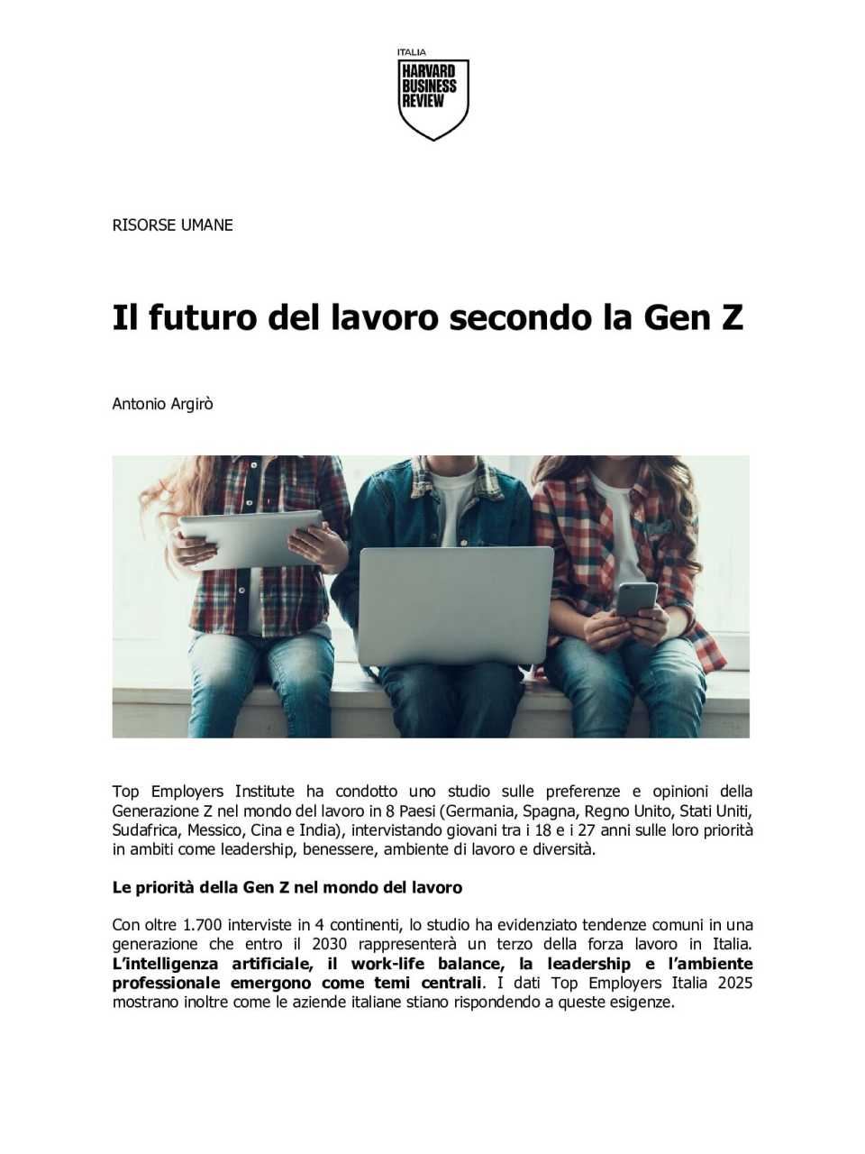 Il futuro del lavoro secondo la Gen Z