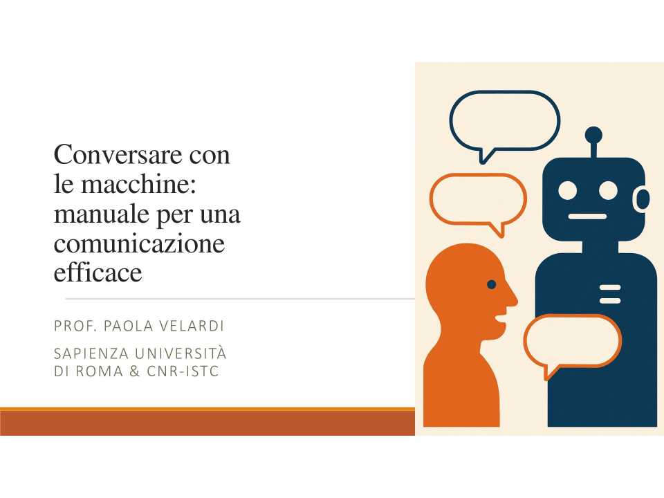 IN PRESENZA E VIA WEB
IA amica o nemica? Le riflessioni, le competenze e le tecniche per renderla un alleato