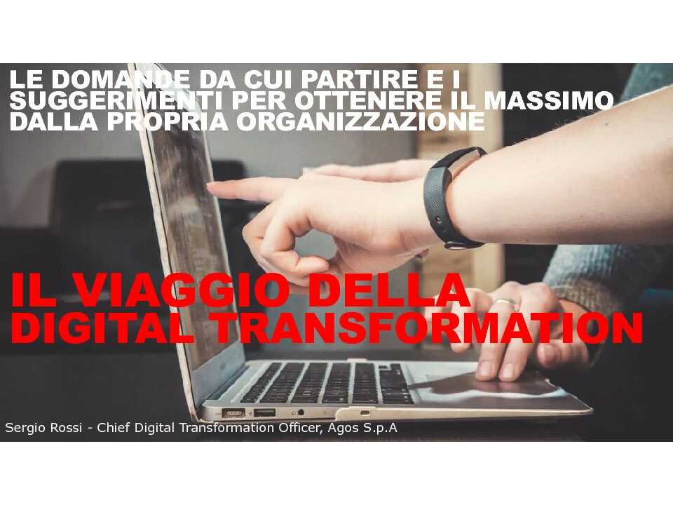 <cite><small><i>AMBROSETTI LIVE</i><br></small></cite><data><small>VIA WEB<br></small></data>
Affrontare il lungo viaggio della <i>Digital Transformation</i>: le domande da porsi e le trappole in cui NON cadere