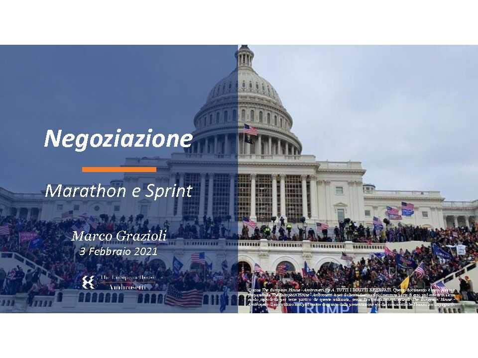 VIA WEB
Negoziare sotto pressione: esempi e lezioni da mondi diversi