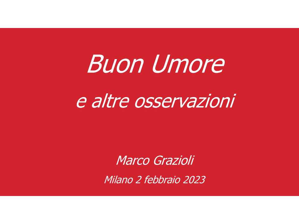 IN PRESENZA E VIA WEB
Humor e clima leggero per ridurre lo stress e aumentare le performance