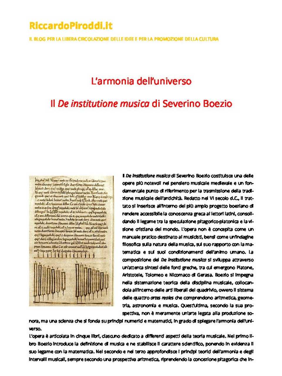 L’armonia dell’universo - Il