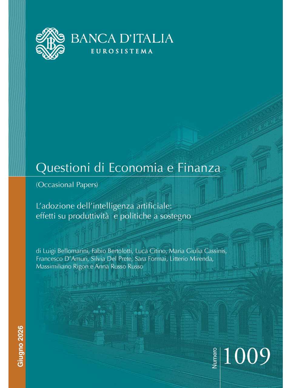 L'adozione dell'intelligenza artificiale: effetti su produttività e politiche a sostegno. Questioni di Economia e Finanza