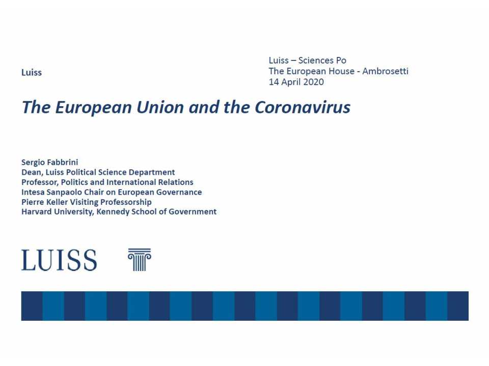 The European Union and the Coronavirus