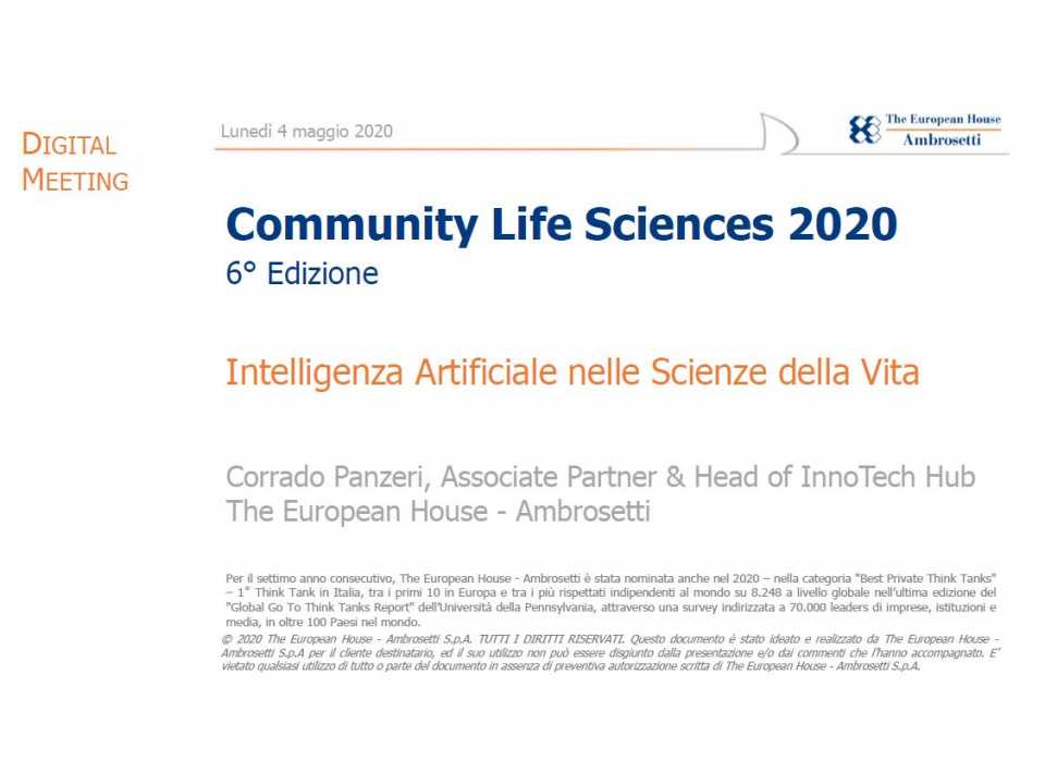 Intelligenza Artificiale nelle Scienze della Vita