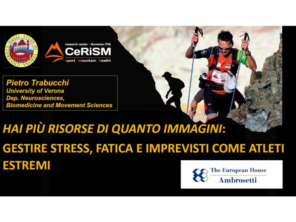 VIA WEB
Hai più risorse di quanto immagini: gestire stress, fatica e imprevisti come atleti estremi