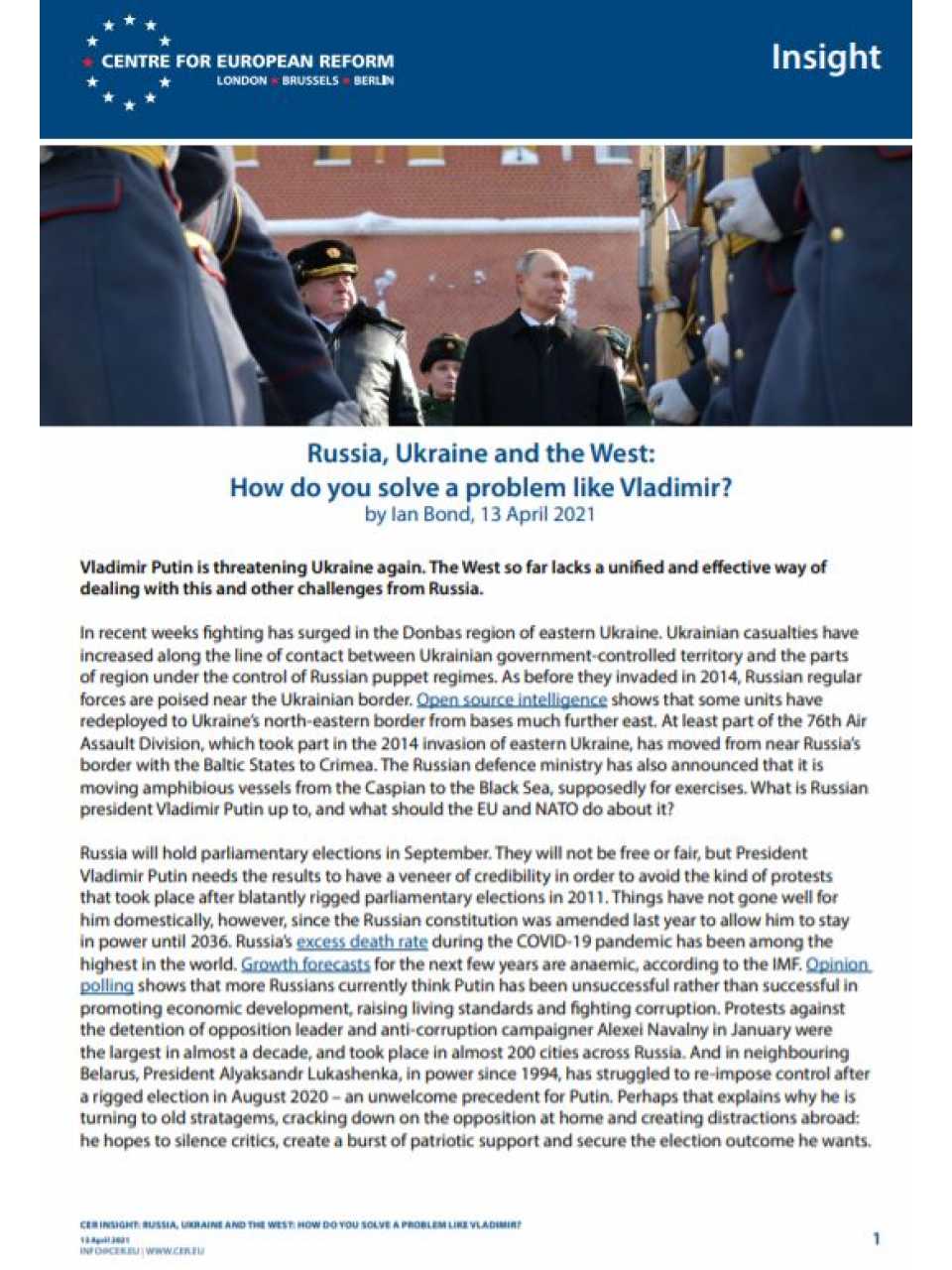 Russia, Ukraine and the West: how do you solve a problem like Vladimir?