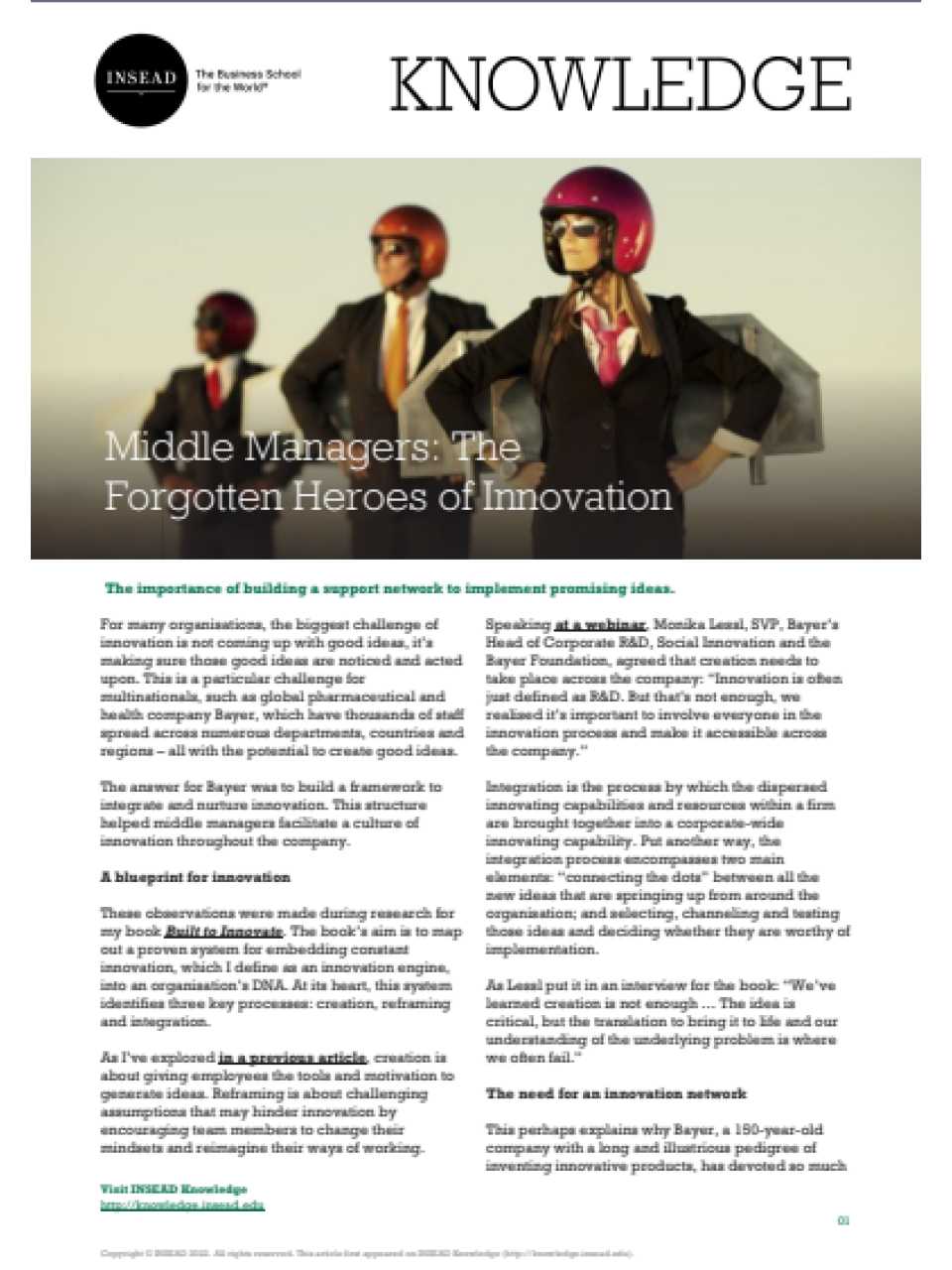 Middle Managers: The Forgotten Heroes of Innovation