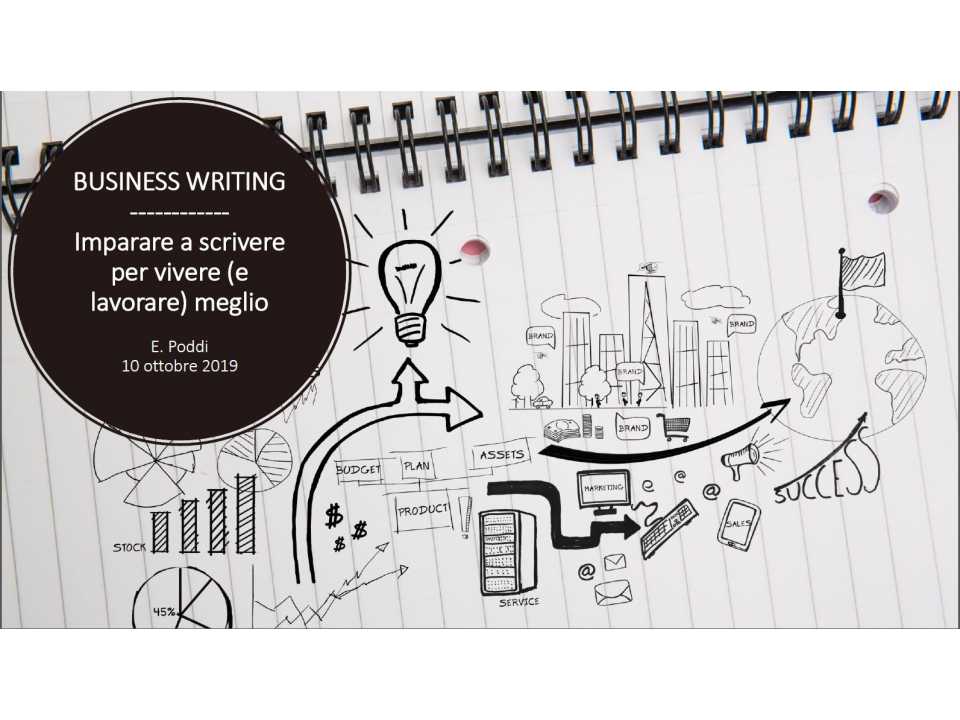 IN PRESENZA
Business writing: imparare a scrivere per vivere (e lavorare) meglio