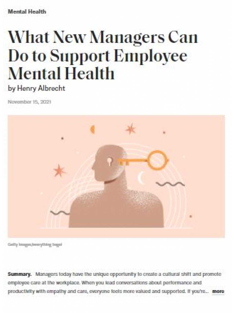 What new managers can do to support employee mental health