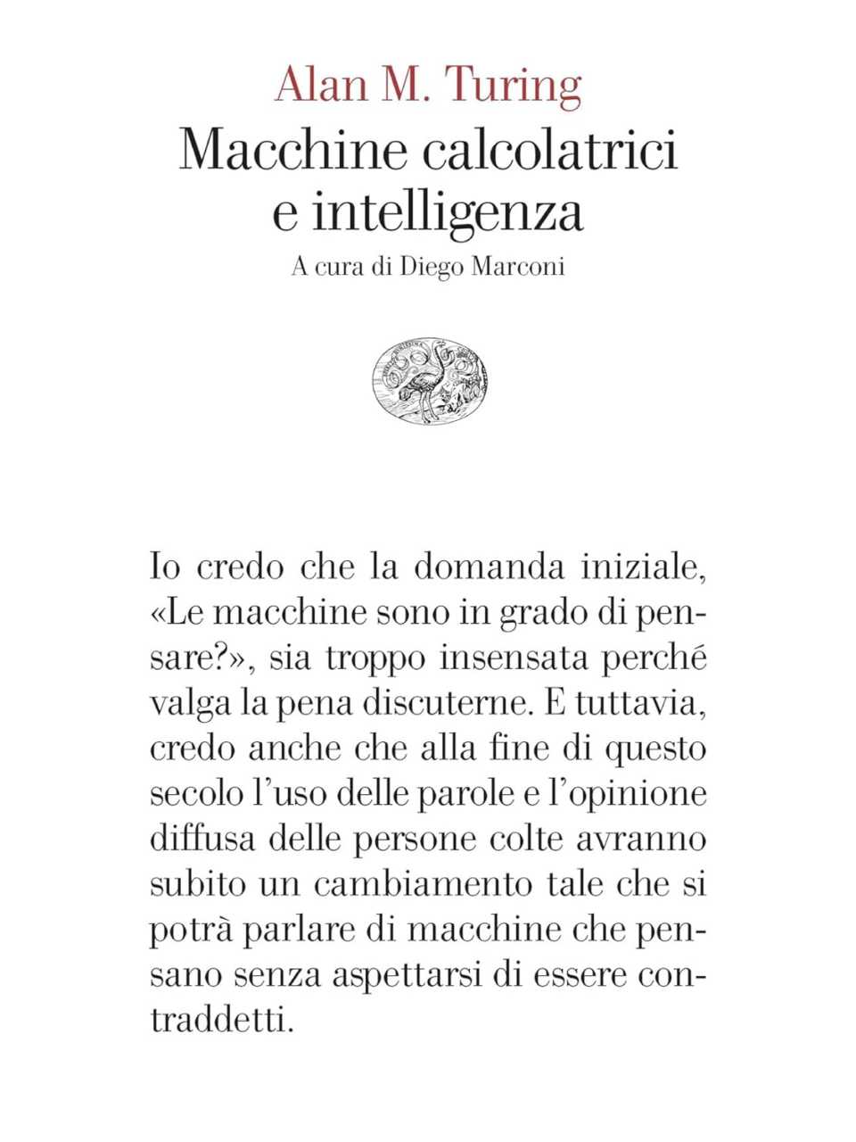 Macchine calcolatrici e intelligenza
