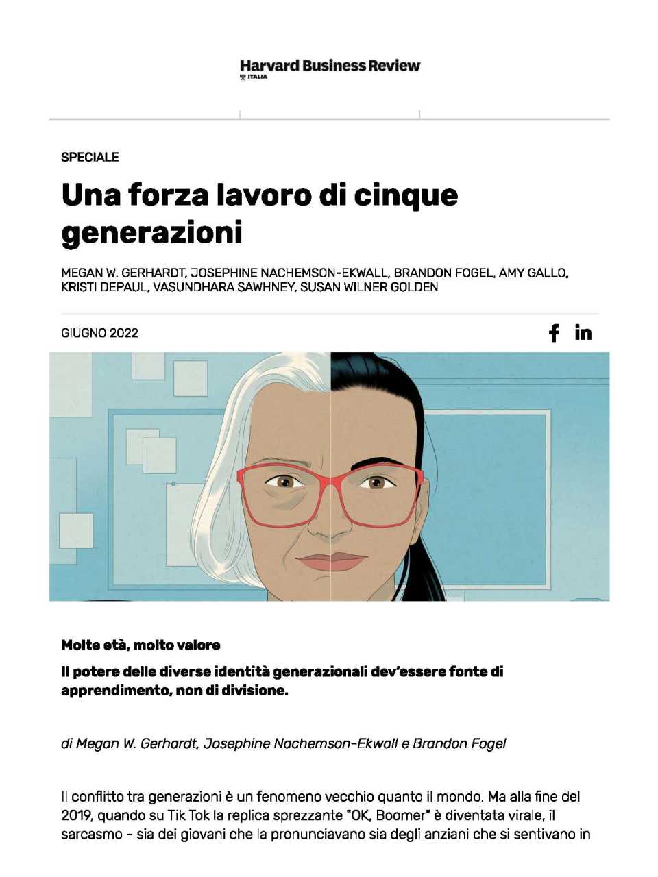 Una forza lavoro di cinque generazioni