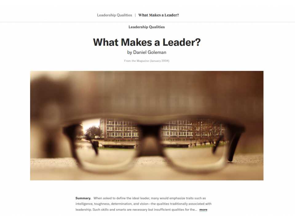 What Makes a Leader?