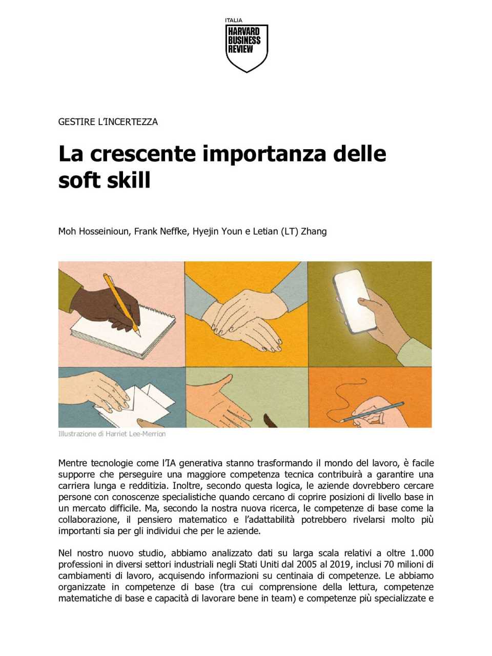 La crescente importanza delle soft skill
