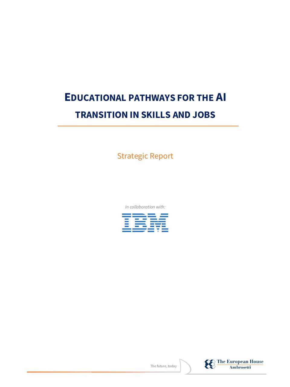 Educational pathways for the AI transition in skills and jobs