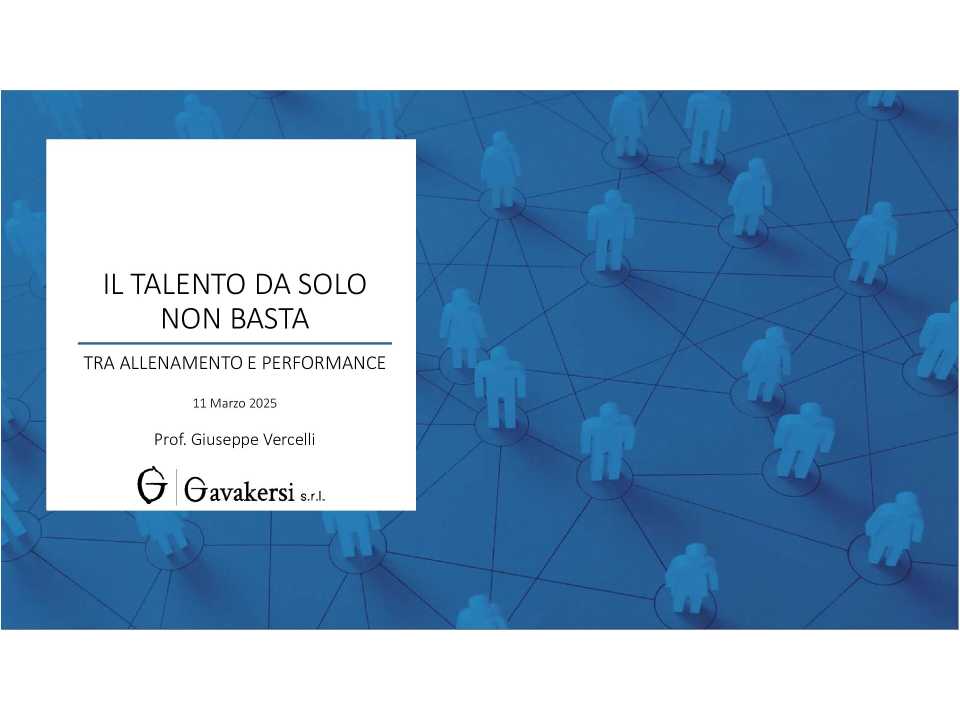 Il talento da solo non basta