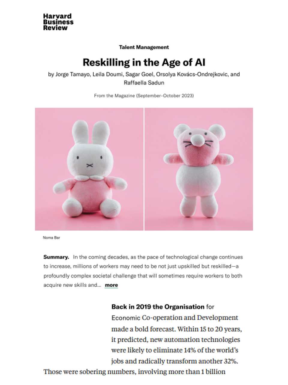 Reskilling in the Age of AI